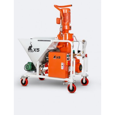 X5 Gypsum Plaster Machine with 3 Phase New Technology Putty Spraying Pump Automatic Plastering Machines for Wall